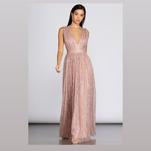 Rose Gold Glitter Gown - Windsor